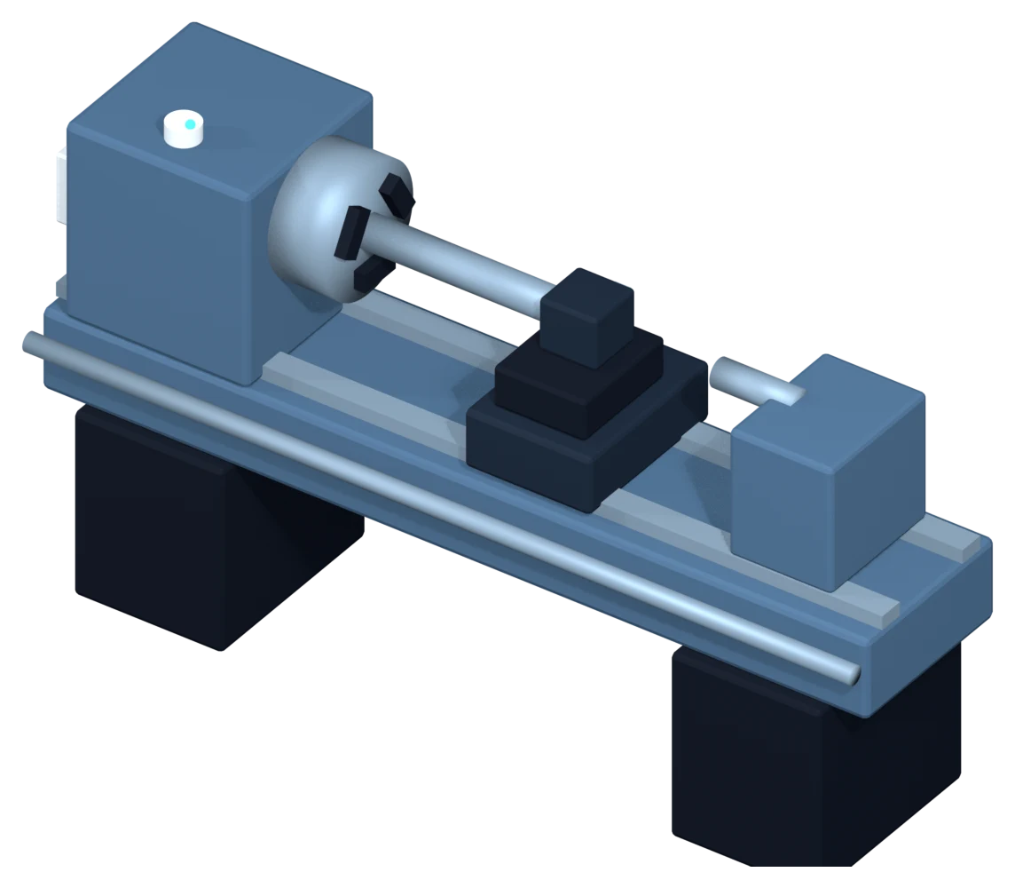 Lathe with a Larus retrofit unit
