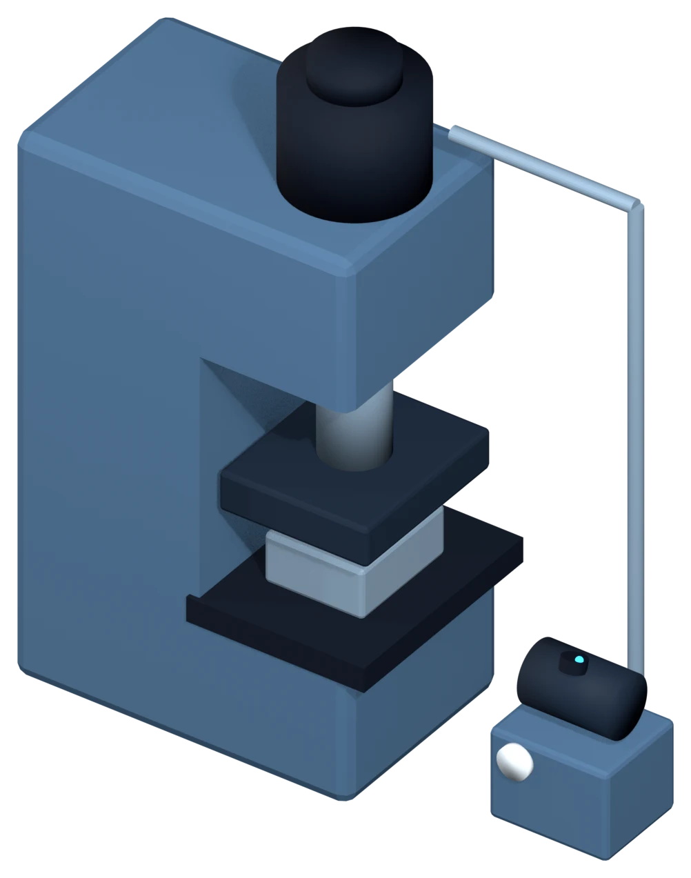 Hydraulic press with a pump station